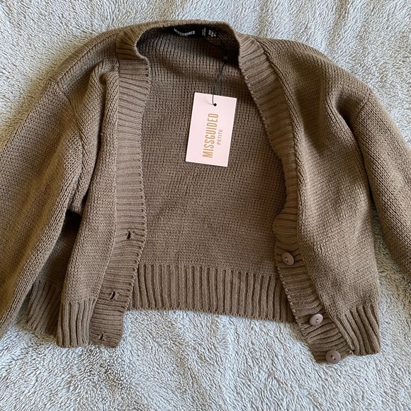 Misguided Petite Brown Cardigan 
